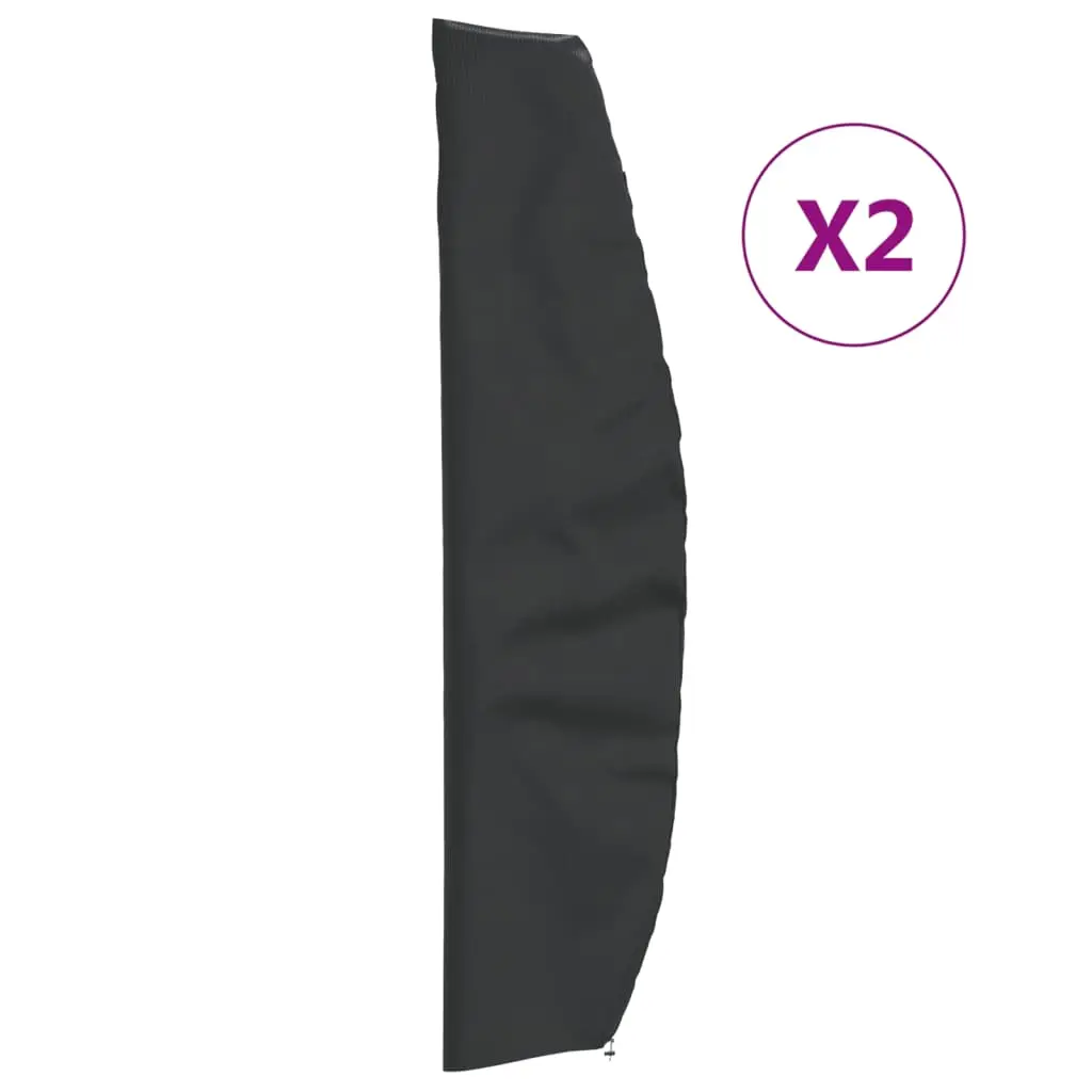 Lot de 2 Housses de parapluie de jardin – Housses de protection 265×50/70/40 cm 420D
