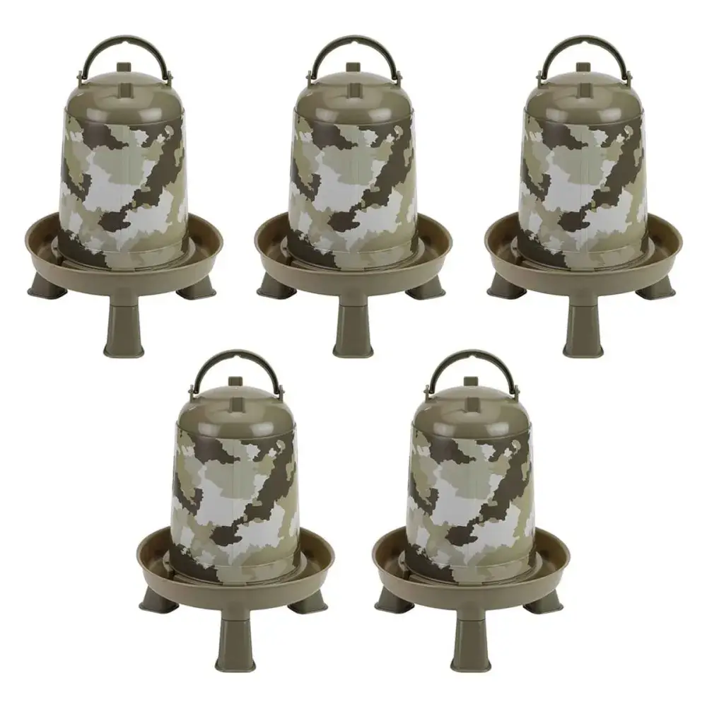 Lot de 5 Abreuvoirs camo Ø 23 cm 22.5cm h 5 L GAUN