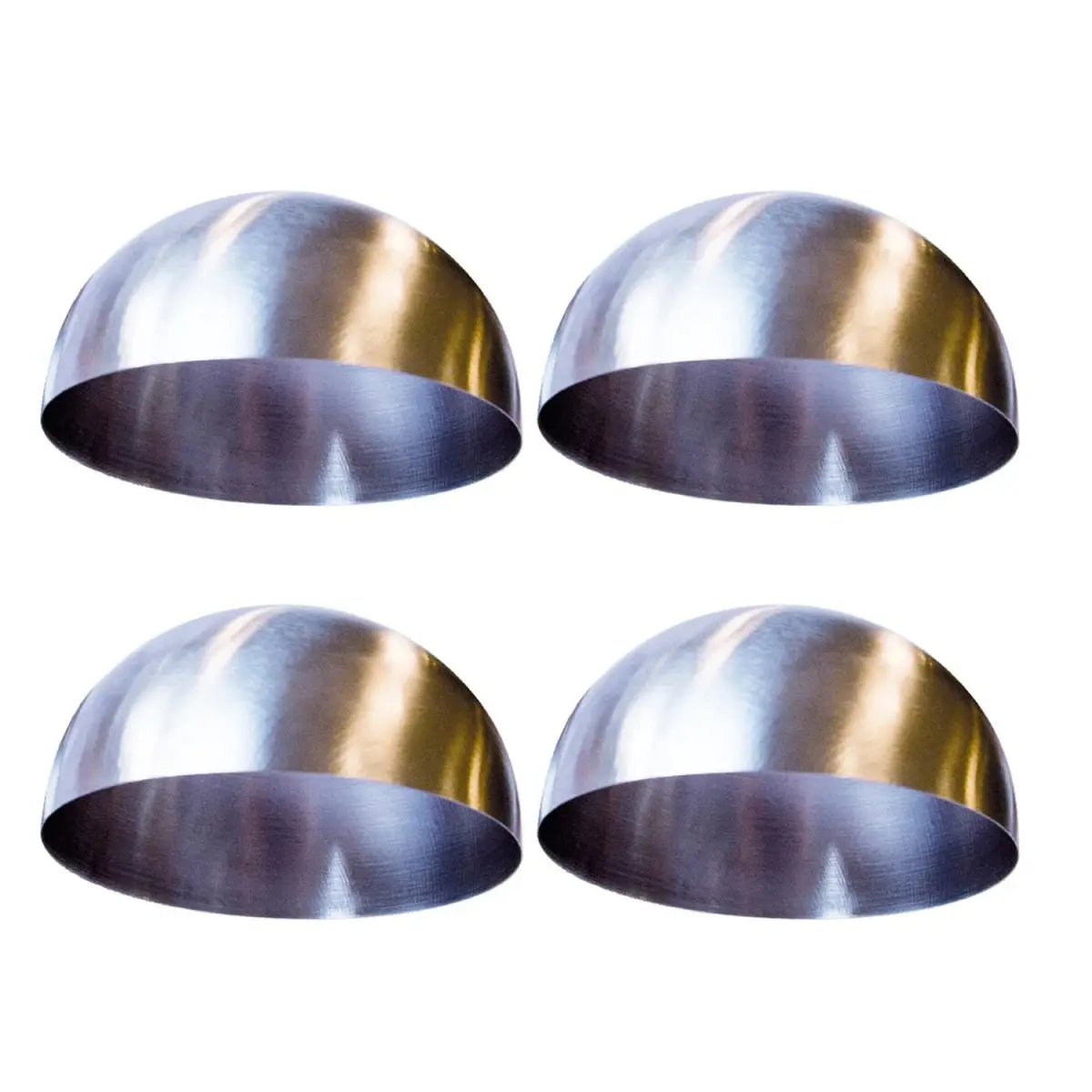 Lot de 4 Dômes de Présentation «Wind» 8cm Argent