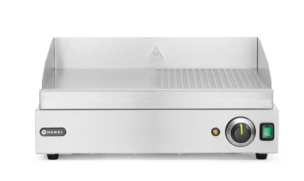 Grill moitié rainuré Profi Line 1/2 lisse 1/2 rainuré 230V/2400W 550x380x(H)240 mm