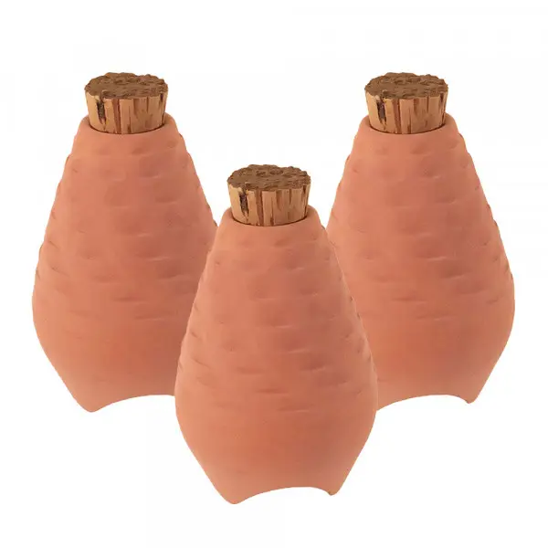 Lot de 3 Poto / Olla Céramique à enterrer Naturelle taille S – 18 cl