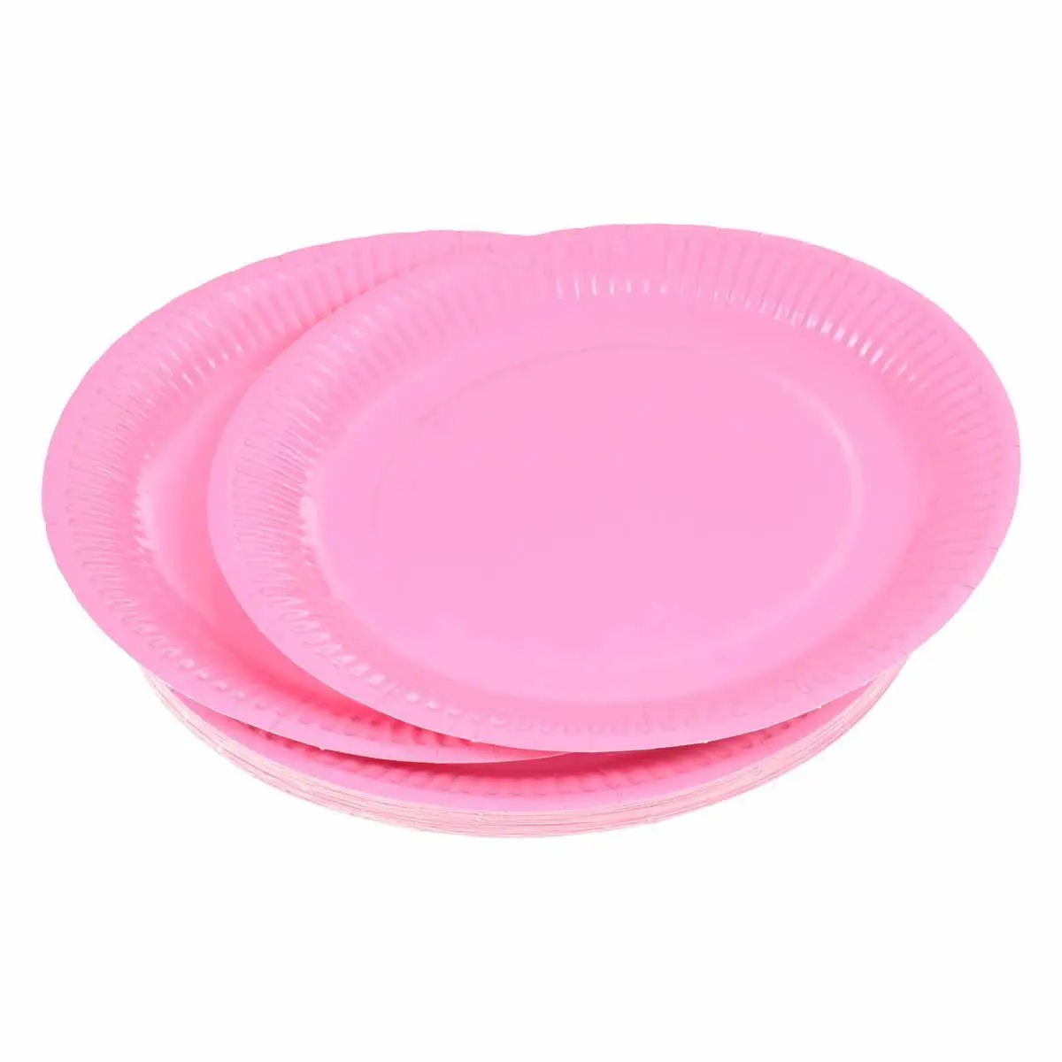 Lot de 20 Assiettes en Carton «Vitamine» 23cm Rose
