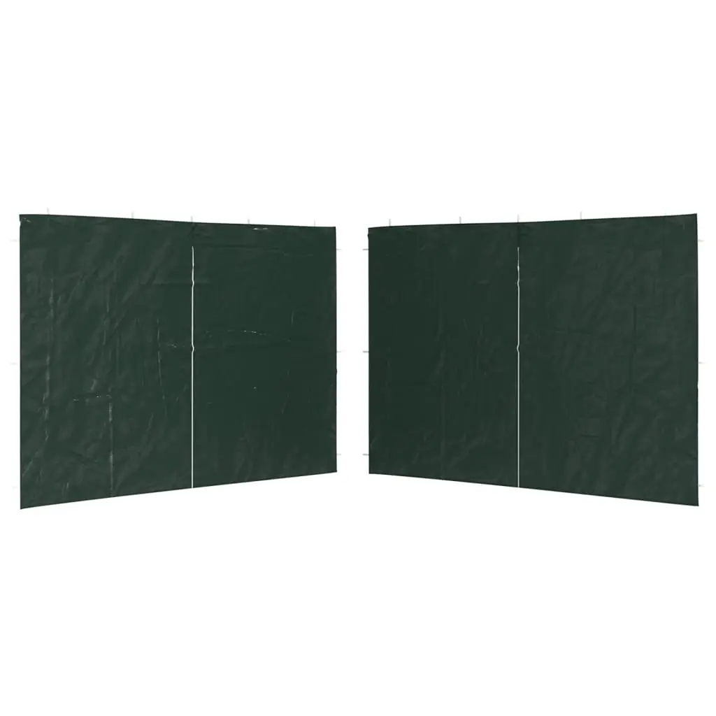 Lot de 2 Parois de tente de réception – Accessoire Tonnelle – Accessoire Barnum avec fermeture éclair PE Vert – MEUBLE PRO