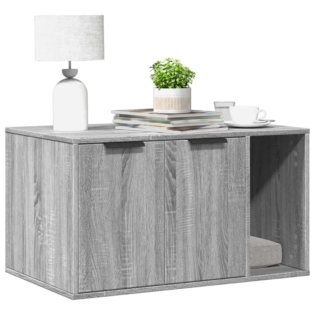 Grande maison de toilette chat bois multifonction Sonoma Gris 80cm – ComfortXL Pet Living