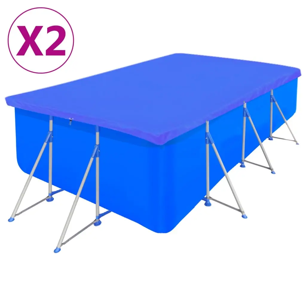 Lot de 2 Piscine autoportante Cahir Bleu 394 X 207 X 10 cm – P87209B