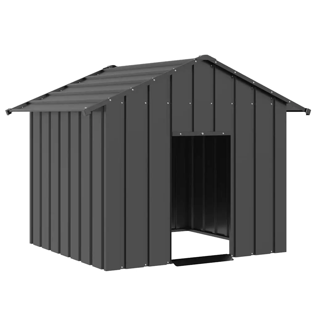 Grande niche pour chien acier galvanisé avec toit pour jardin Anthracite 131x101cm – ComfortXL Pet Living