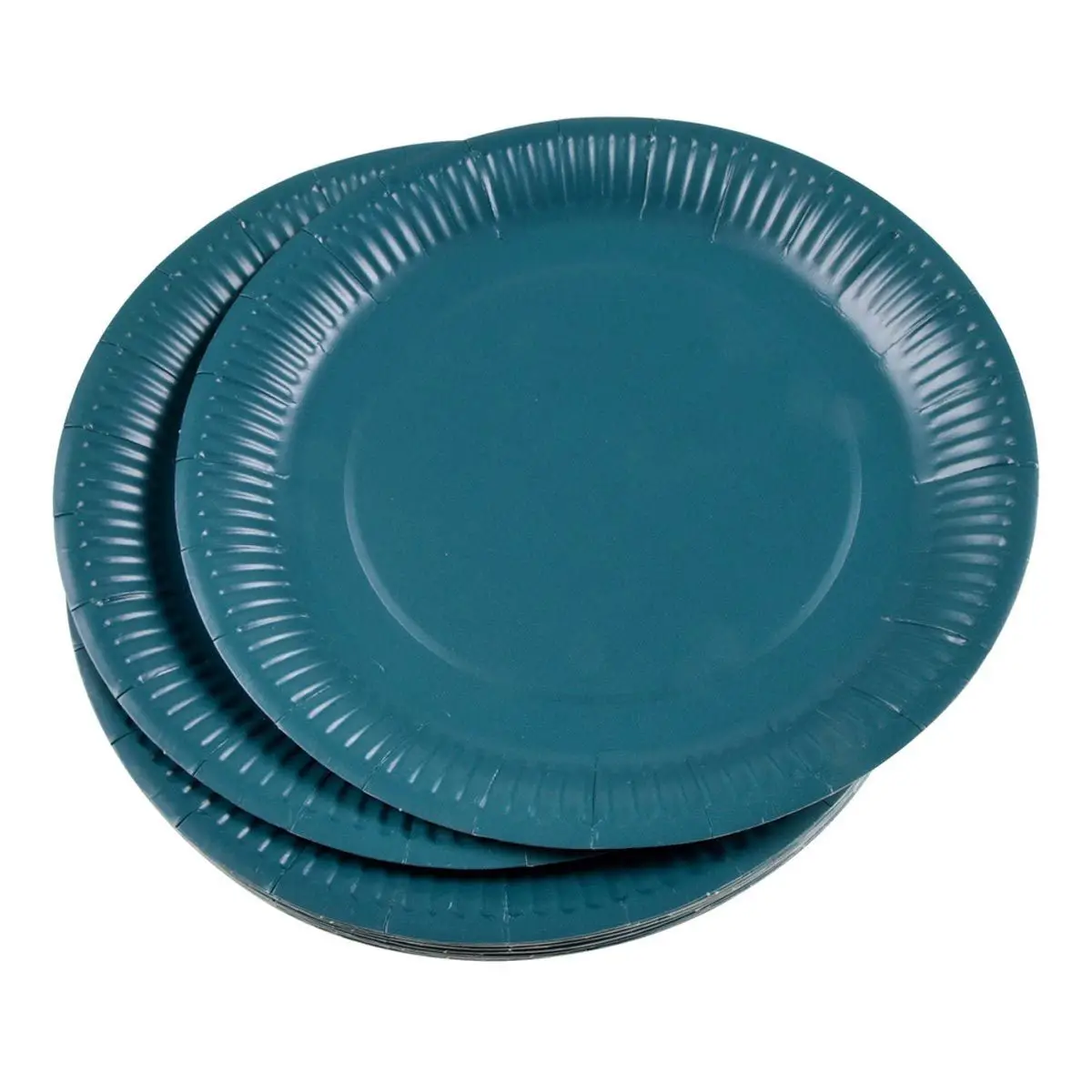 Lot de 20 Assiettes en Carton «Vitamine» 18cm Émeraude