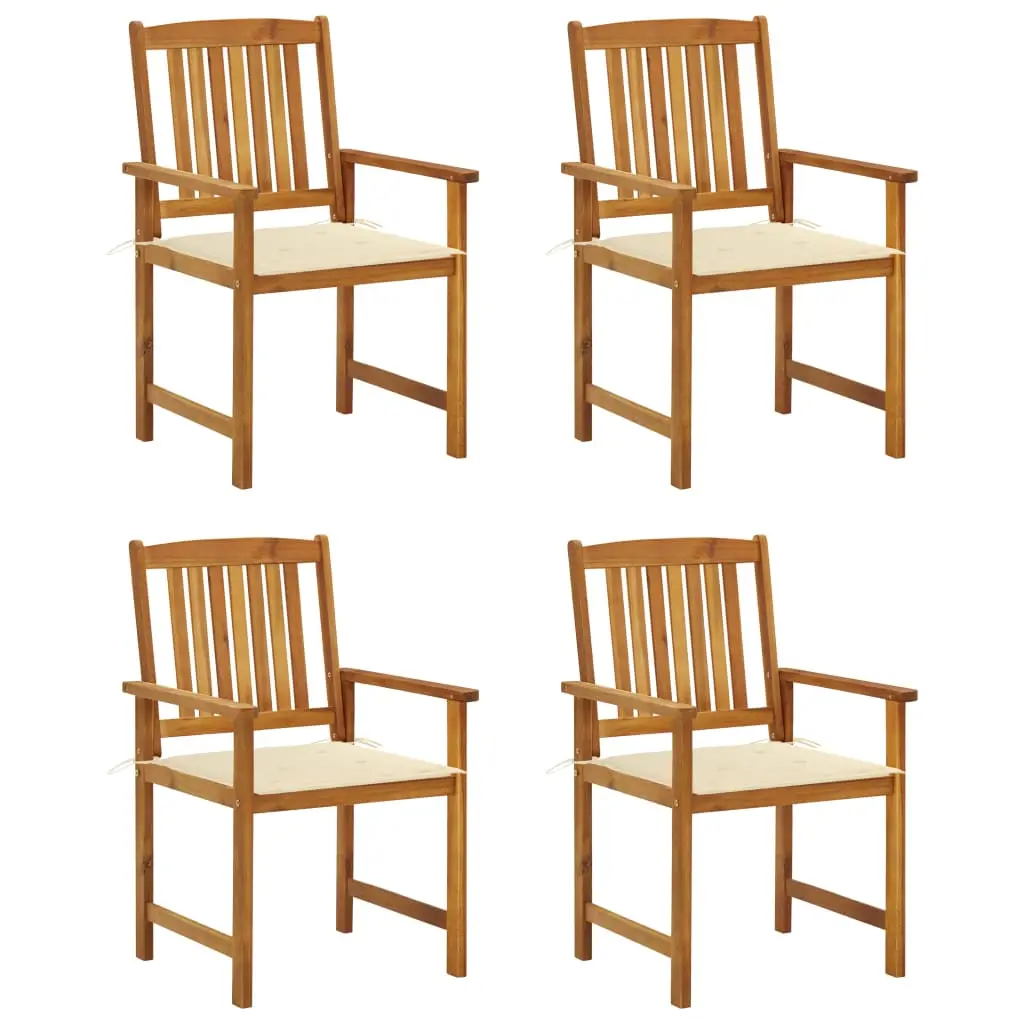 Lot de 4 Chaise bois composite Ajani Crème 61 X 57 X 92 cm – P87209C