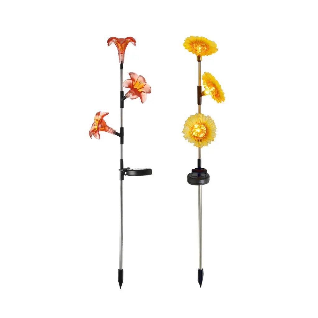 Lot de 2 fleurs solaire 75cm (1 pièce par modèle)