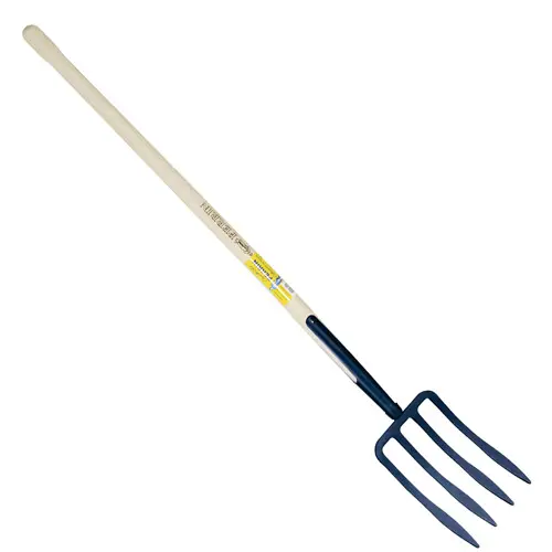 Fourche à bêcher à soie 4 dents spatulée manche pomme Outils Perrin