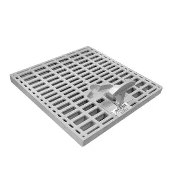 Grille de regard Jardibric d’évacuation des eaux pluviales en polypropylène renforcé Gris 28,2 x 28,2 cm pour regard de dimensions 30 x 30 cm