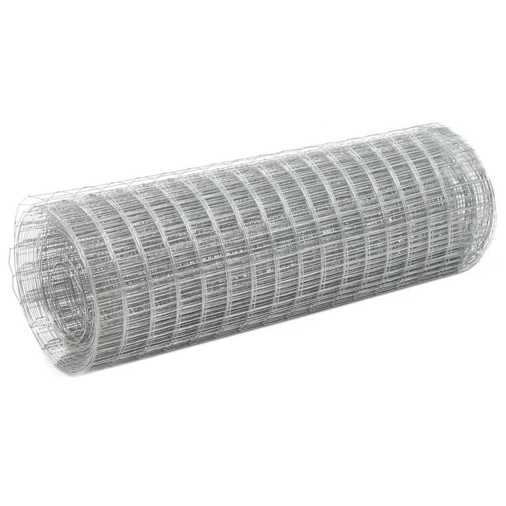 Grillage Poule Acier Galvanisé Enclos Maille 19mm 25×1,5m Durable