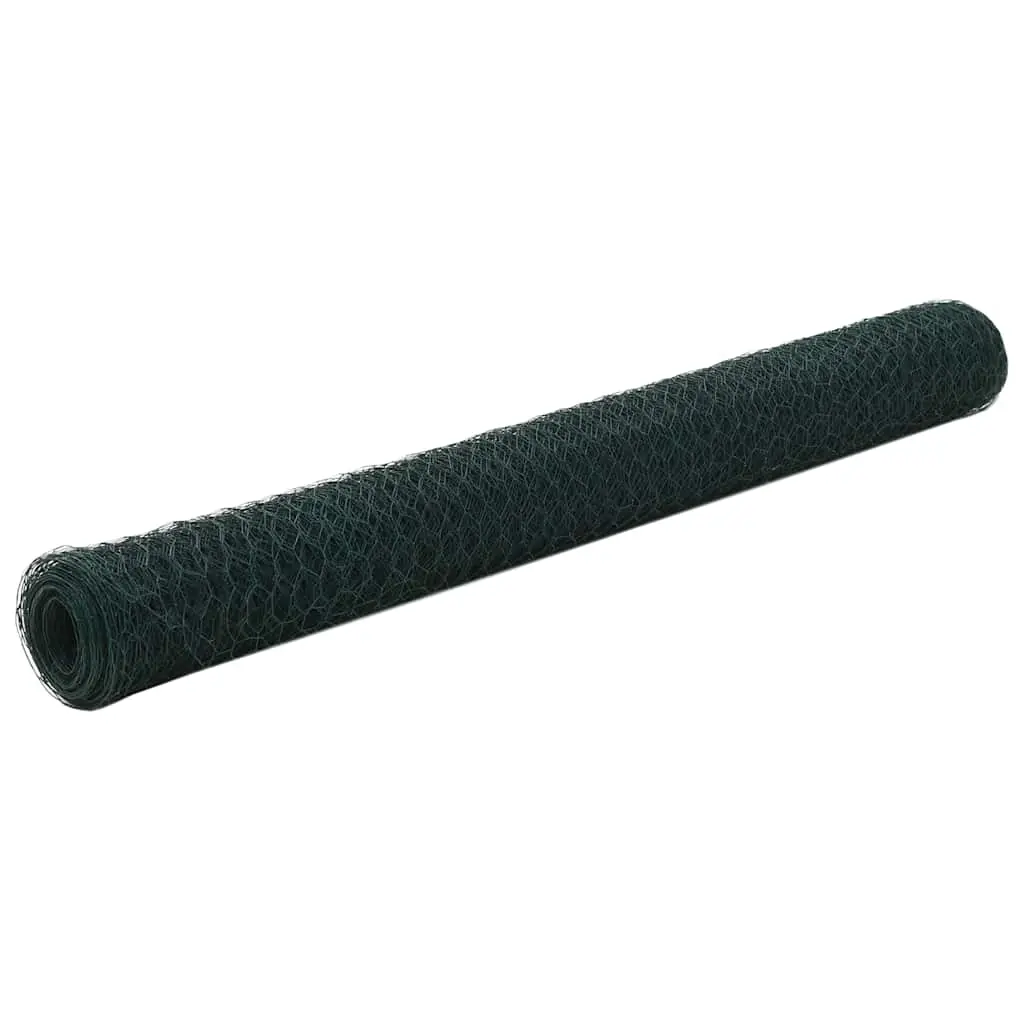 Grillage Fin Acier PVC Enclos Jardin Volière Maille 13mm 25×1,5m Vert