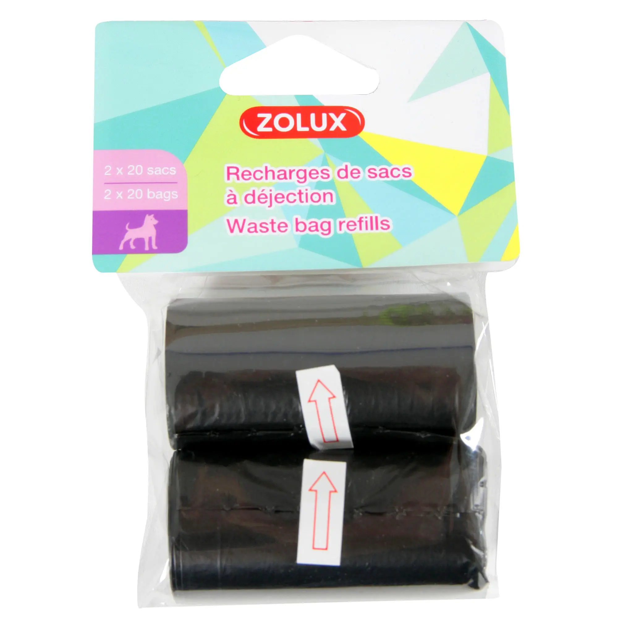 Lot de 2 rouleaux de 20 sacs à déjection – ZOLUX