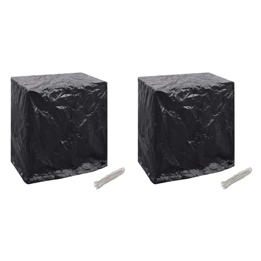 Lot de 2 Housses Table de Ping-Pong PE Imperméable Protection Extérieure Noir 160x55x182 cm – ComfortXL Outdoor Living