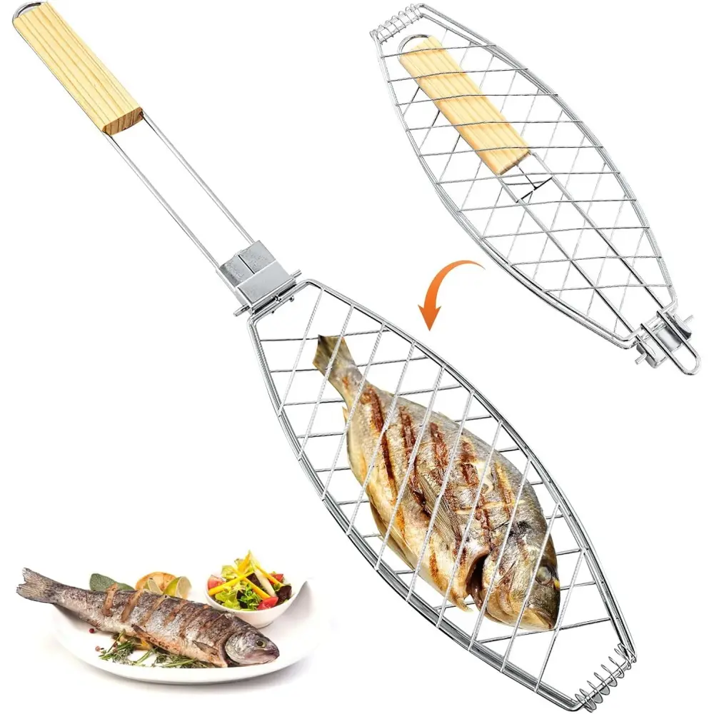 Grille à poisson pour barbecue