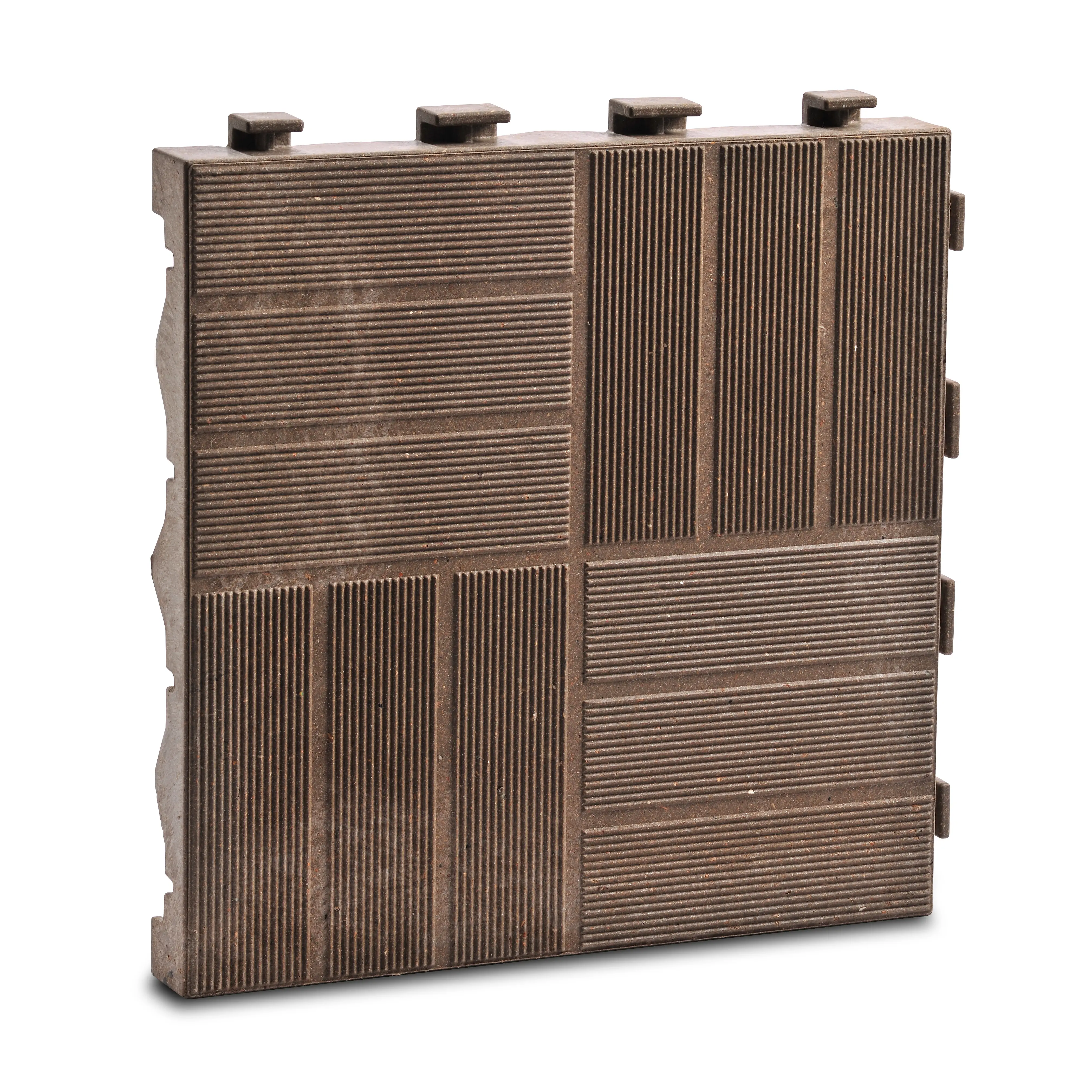 Lot de 38 (6,08 m²) dalles de terrasse en composite Latera 40 x 40 cm x Ep. 45 mm, brun