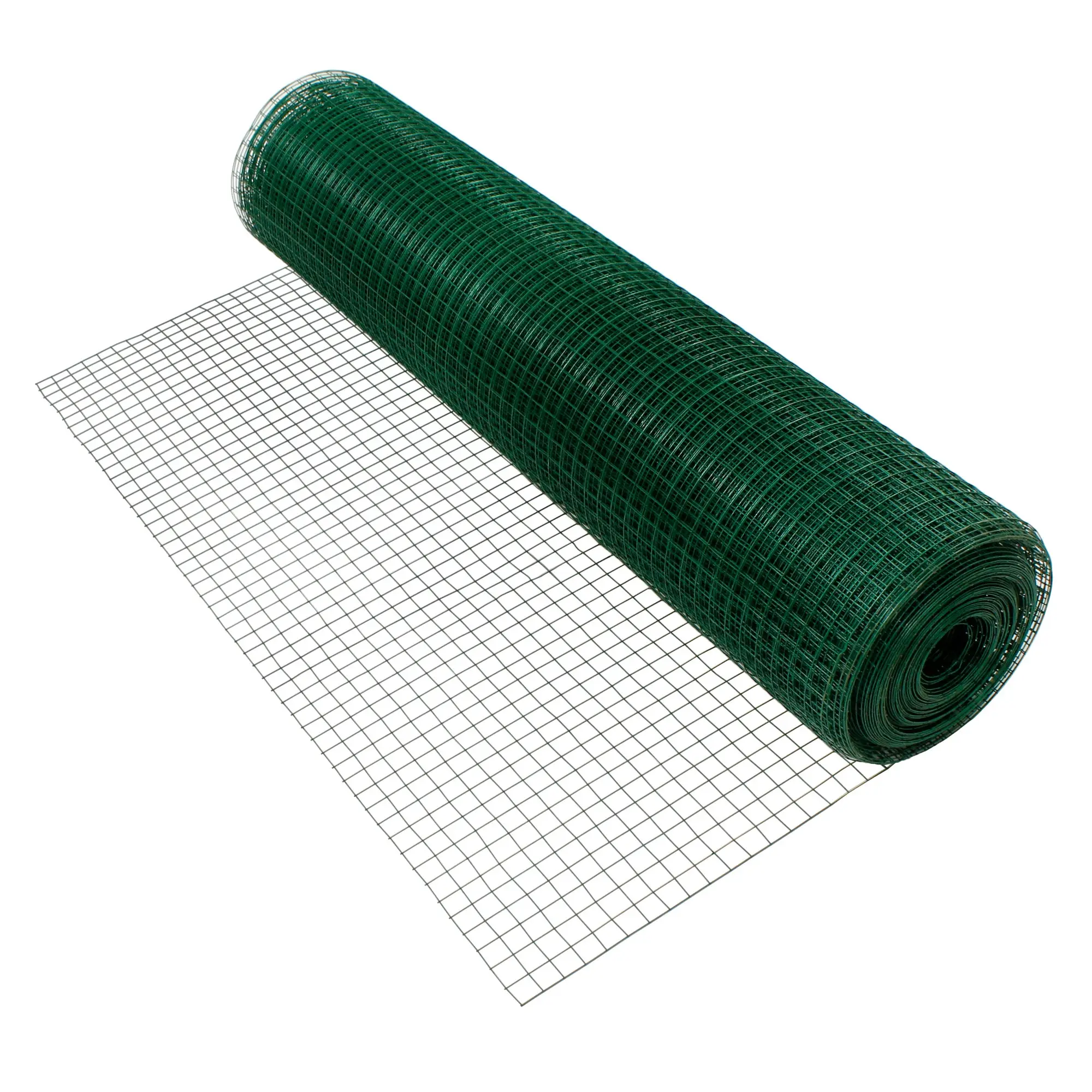Grillage de volière 19x19mm maille 1mx25m épaisseur 1,2mm acier galvanisé vert clôture soudée à 4 coins barrière de protection enclos pour animaux
