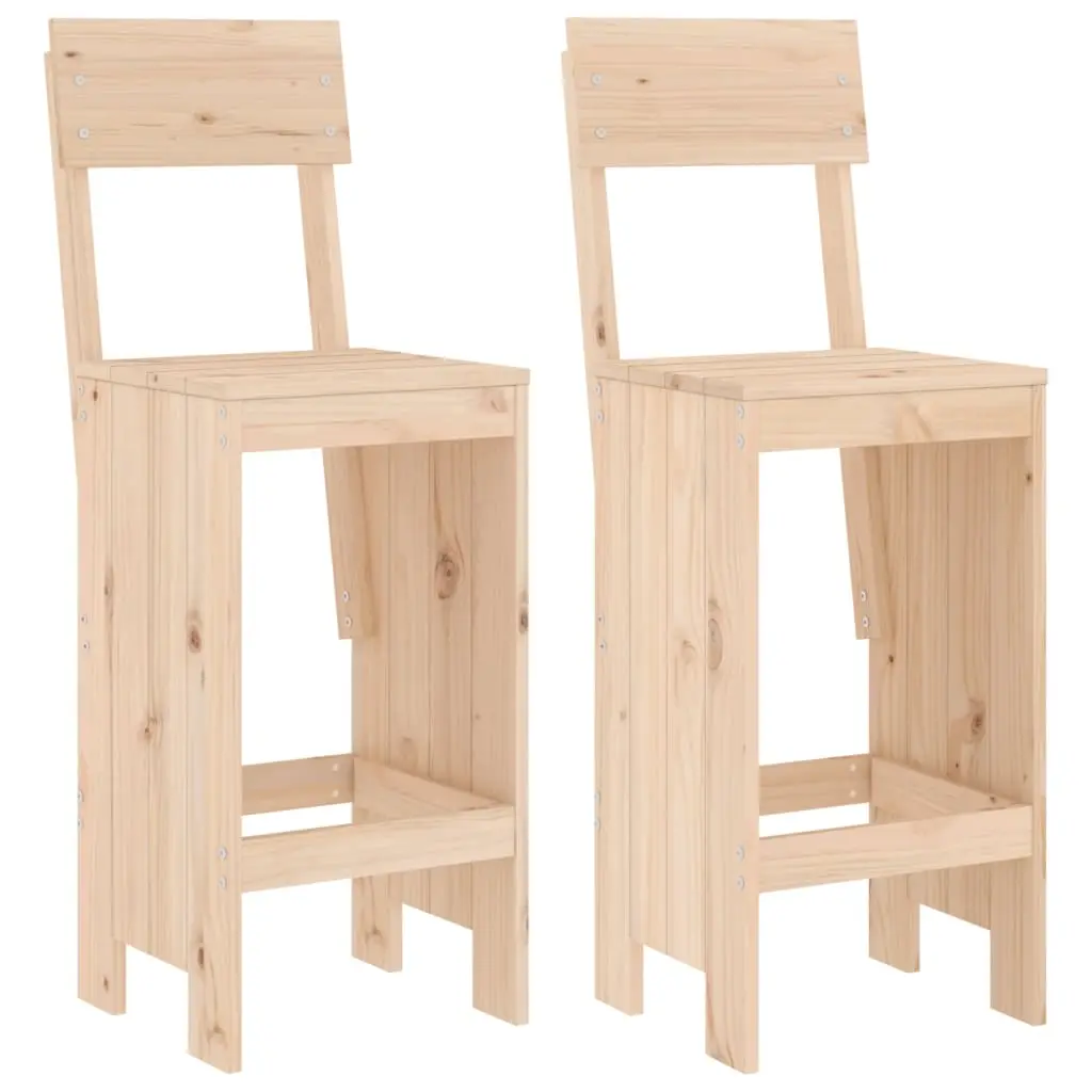 Lot de 2 Tabourets de bar | Chaise haute | Tabouret Haut 40×48,5×115,5 cm bois massif de pin Maison Chic