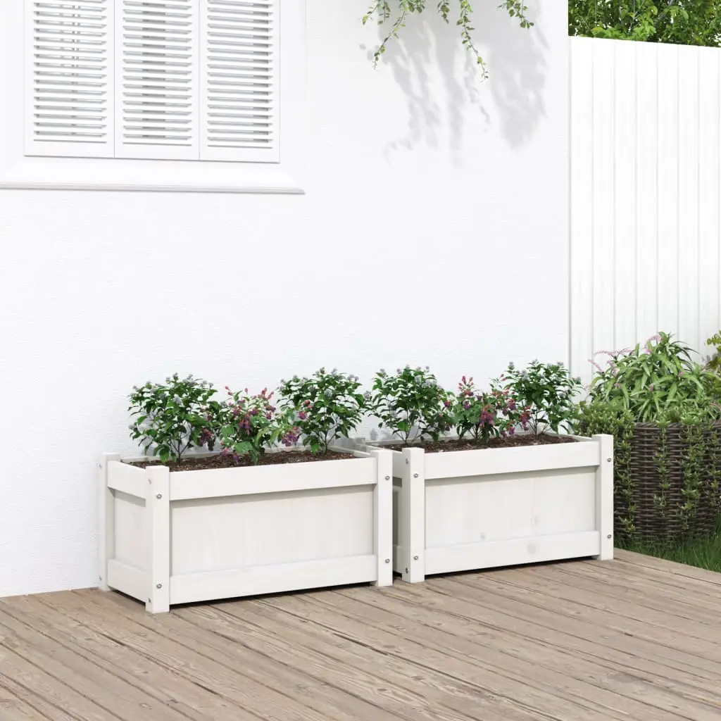 Lot de 2 Jardiniere plastique John Dean Naturel 60 X 31 X 31 cm – P95087N