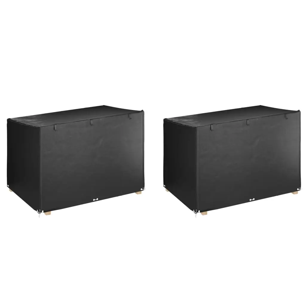 Lot de 2 Housses de Balancelle 3 Places PE avec Fermetures Éclair Protection Anti-Pluie Noir 215x150x150 cm – ComfortXL Outdoor Living