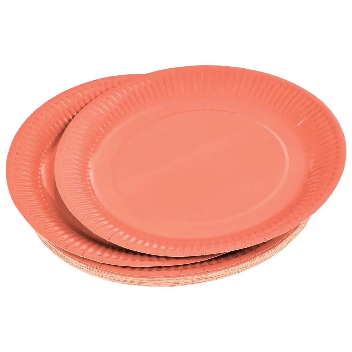 Lot de 20 Assiettes en Carton «Vitamine» 23cm Terracotta