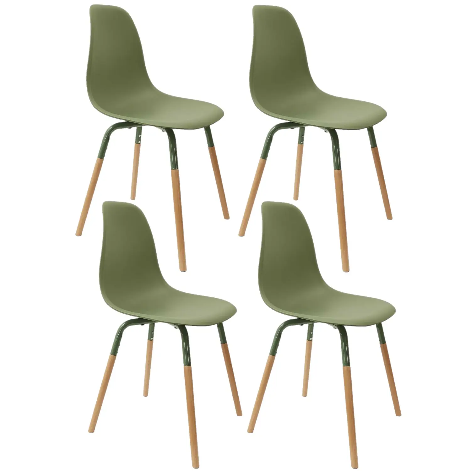 Lot de 4 Chaises scandinave Phenix en polypropylène et métal – The Home Deco Factory