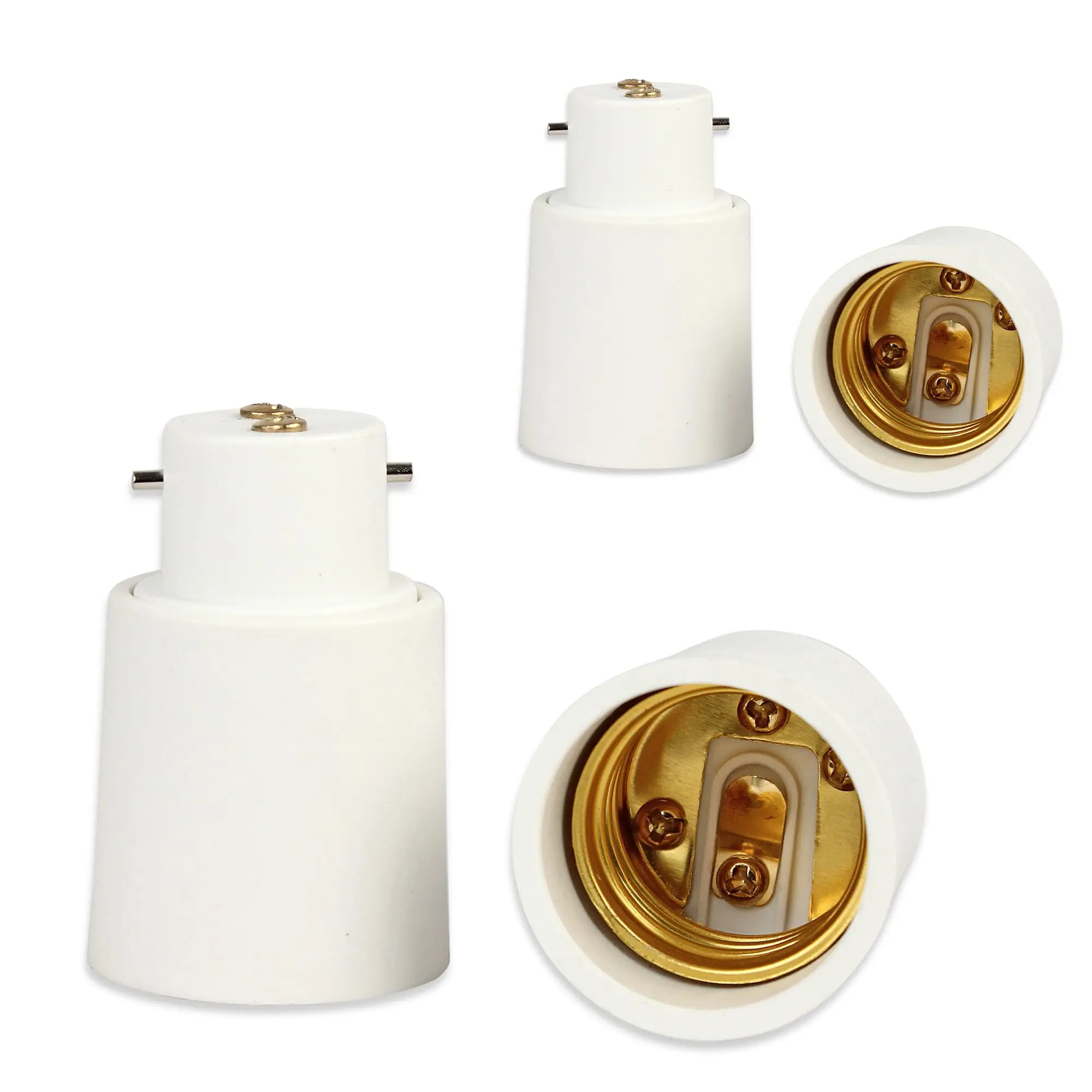 Lot de 4 Adaptateur de Douille B22 vers E27 Convertisseur Culot Ampoule 100 W