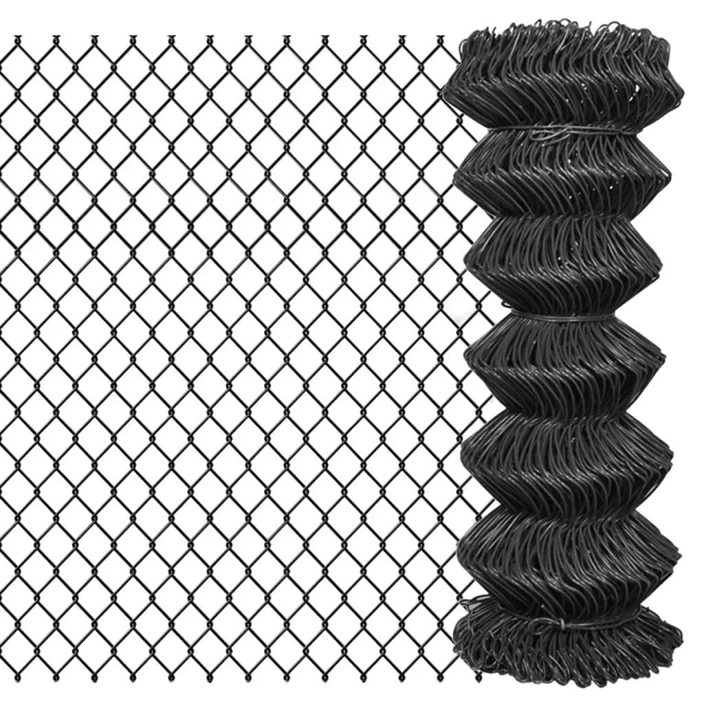 Grillage Souple Jardin Acier et PVC Enclos Animaux Solide 25×1,25m Gris