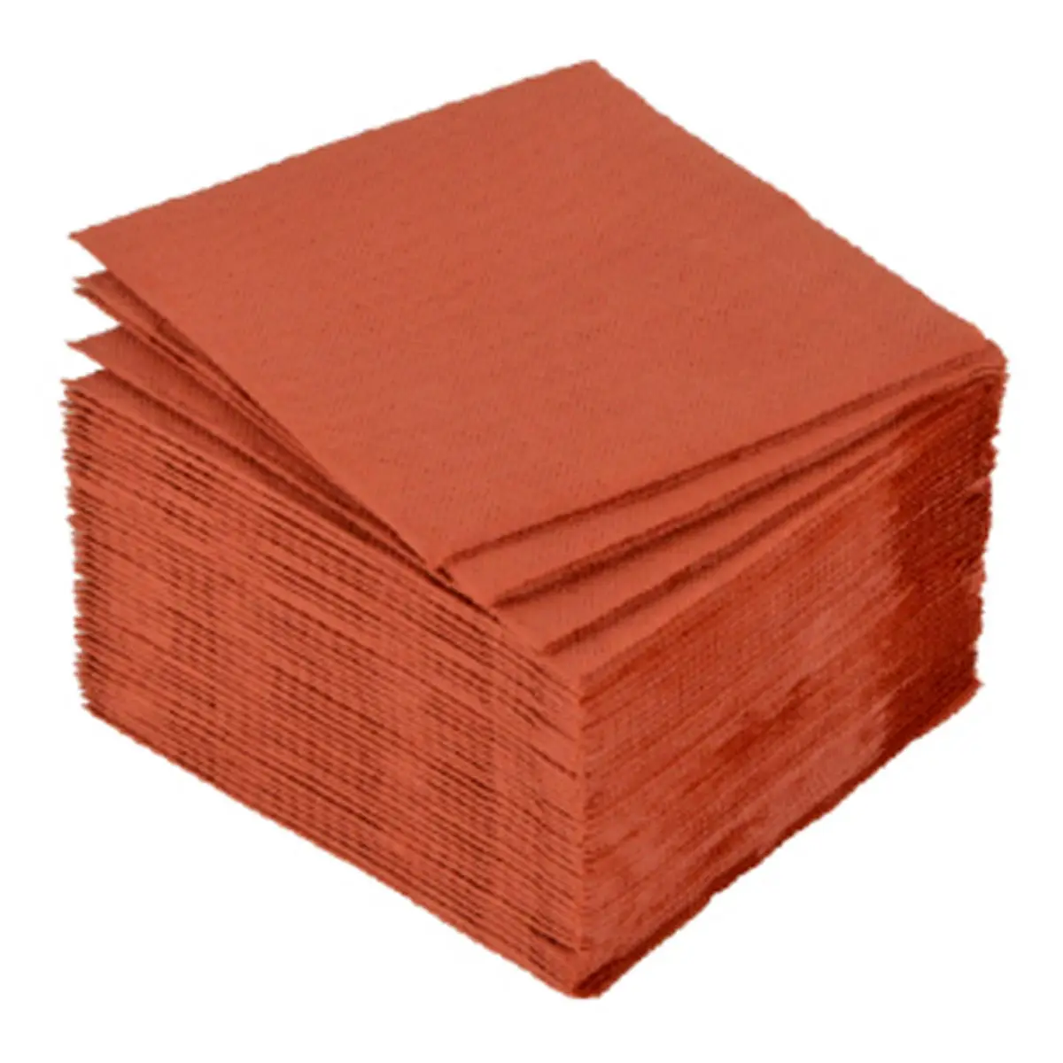 Lot de 40 Serviettes en Papier «Vitamine» 25x25cm Terracotta