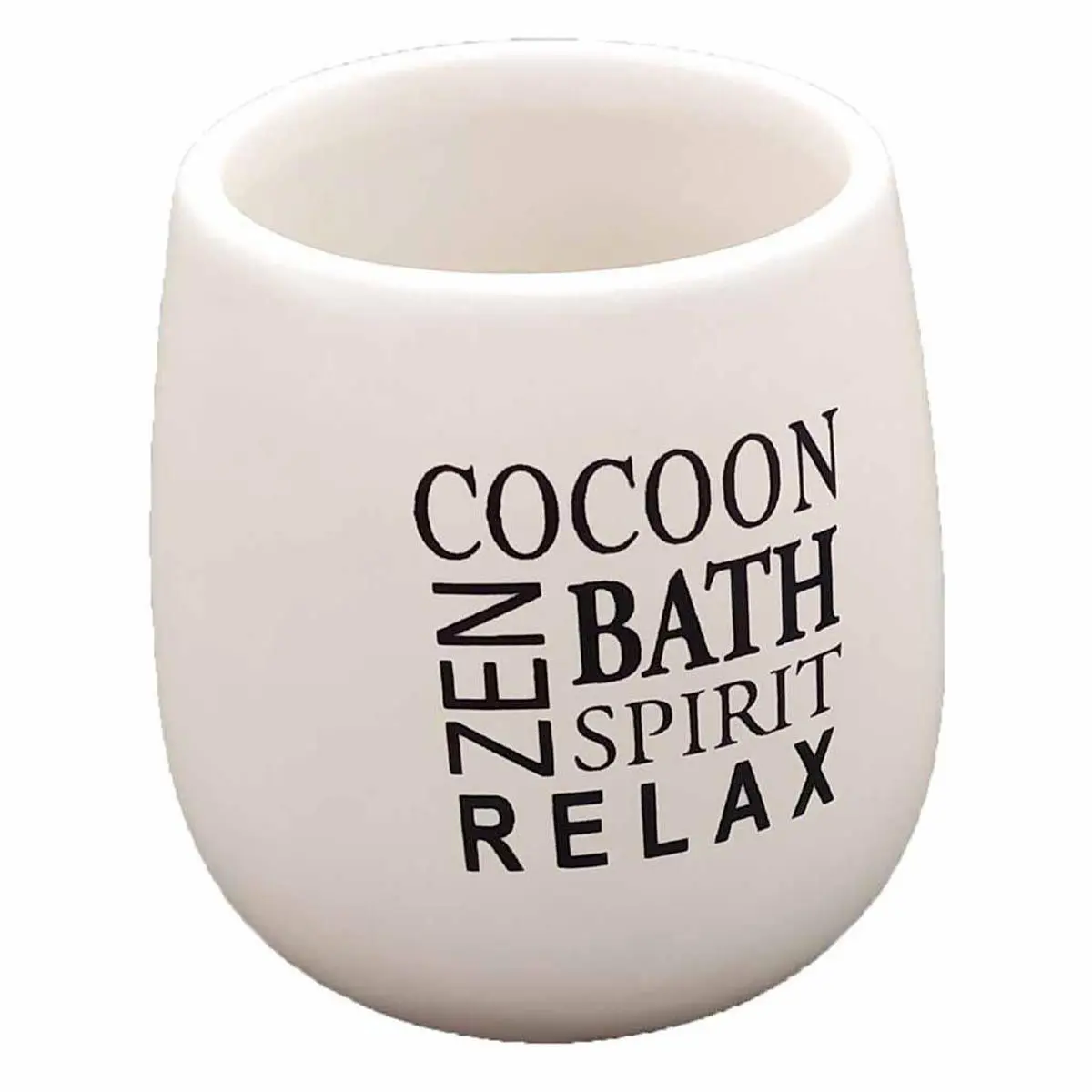 Gobelet de Salle de Bain «Tikal» 9cm Blanc