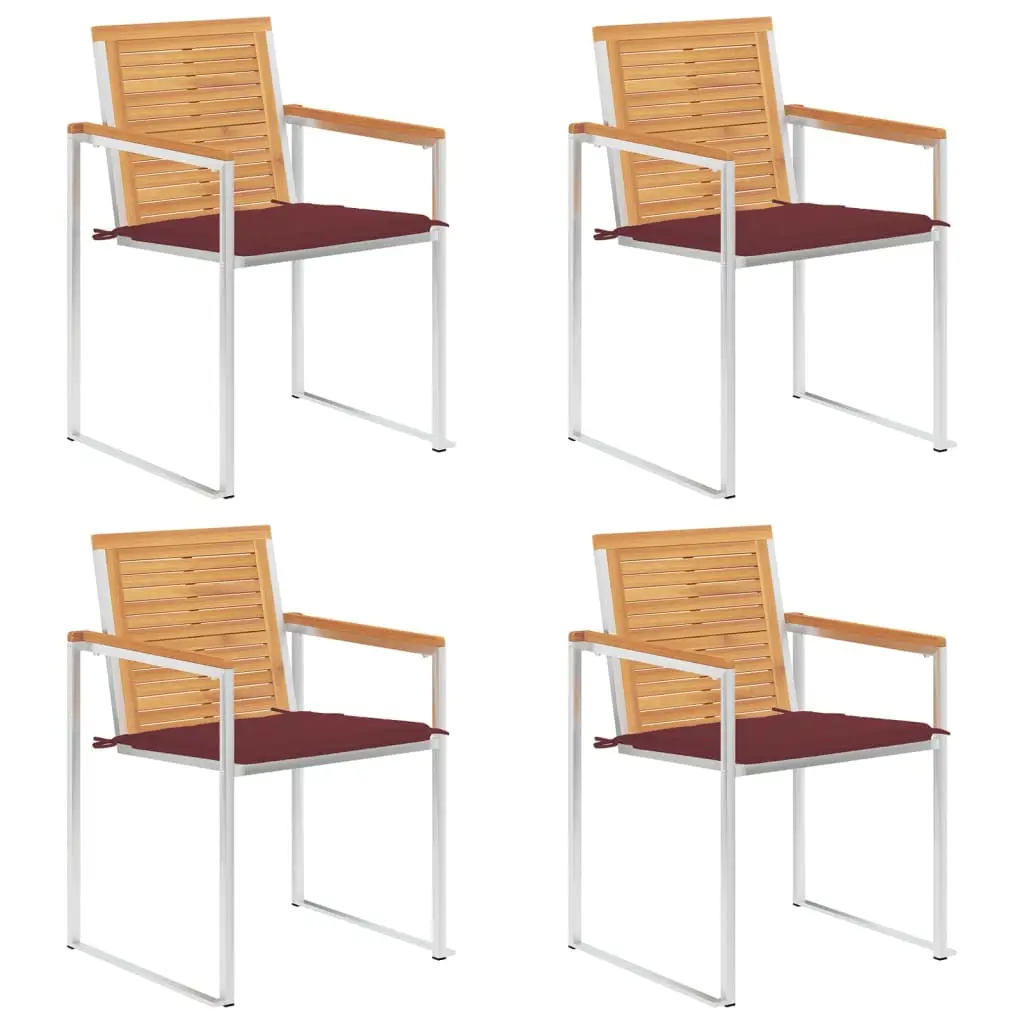 Lot de 4 Chaise bois composite Alessandro-Giovanni Rouge 60 X 56 X 85 cm – P87209R