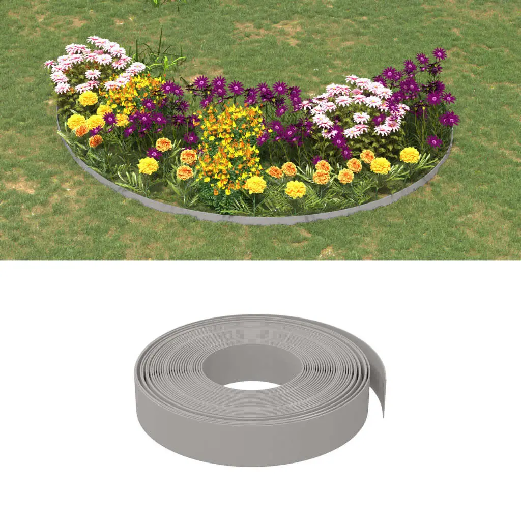 Lot de 5 bordure de jardin gris 10 X 10 cm – Prolenta Premium