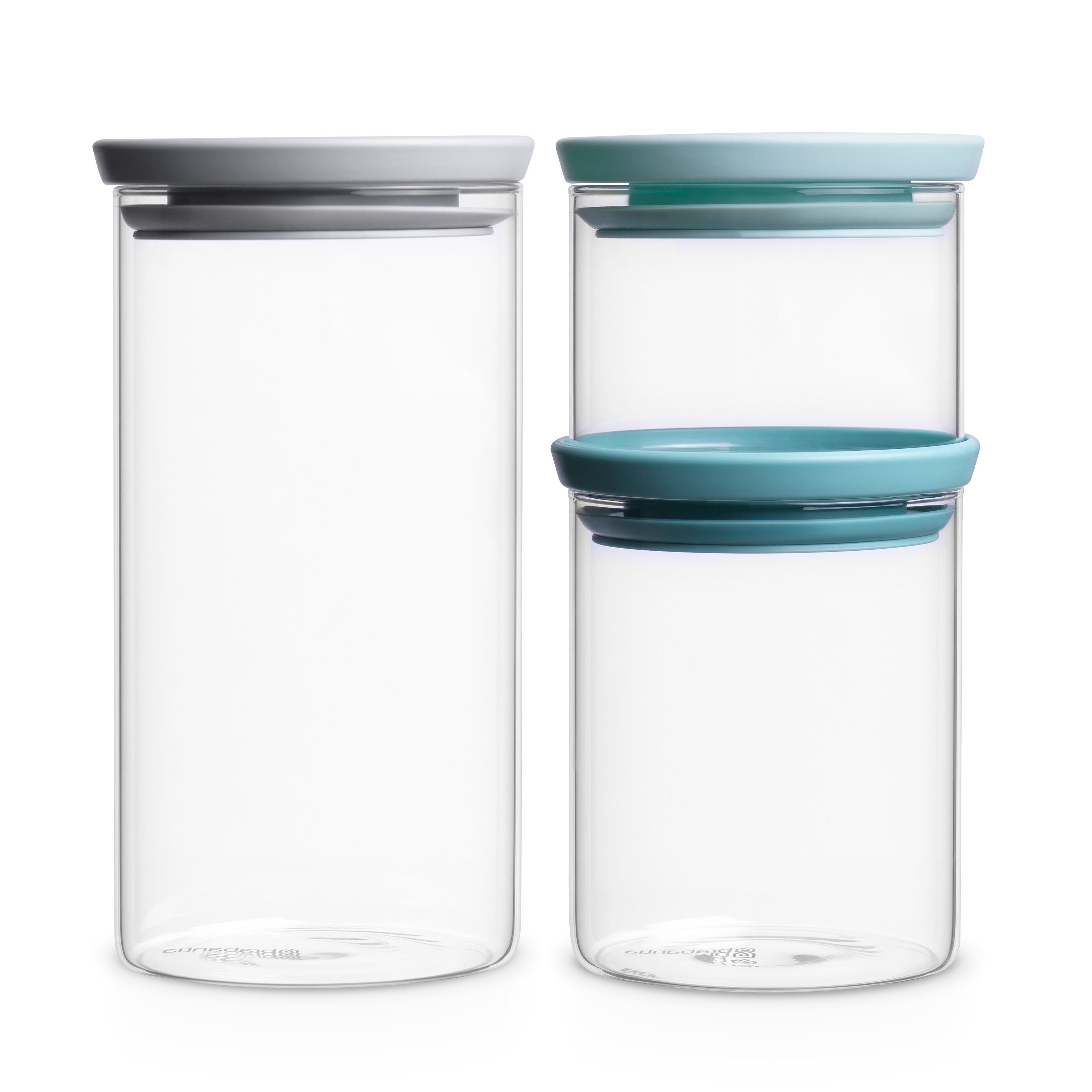 3 botes de cristal Brabantia.jr{font-size:18px}gris-azul
