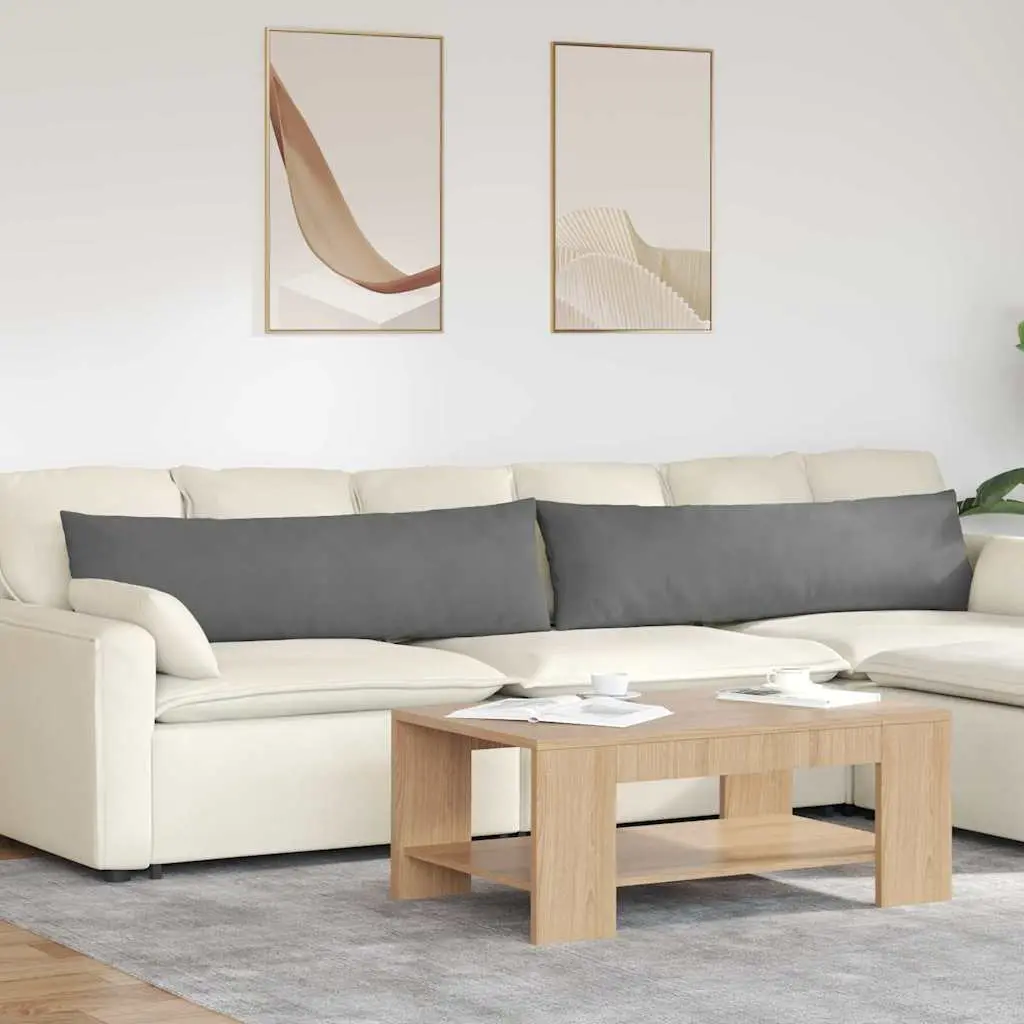 Lot de 2 Grands Coussins en Tissu Déhoussables pour Canapé Palette Gris Foncé 145 x 40 cm – ComfortXL Outdoor Living