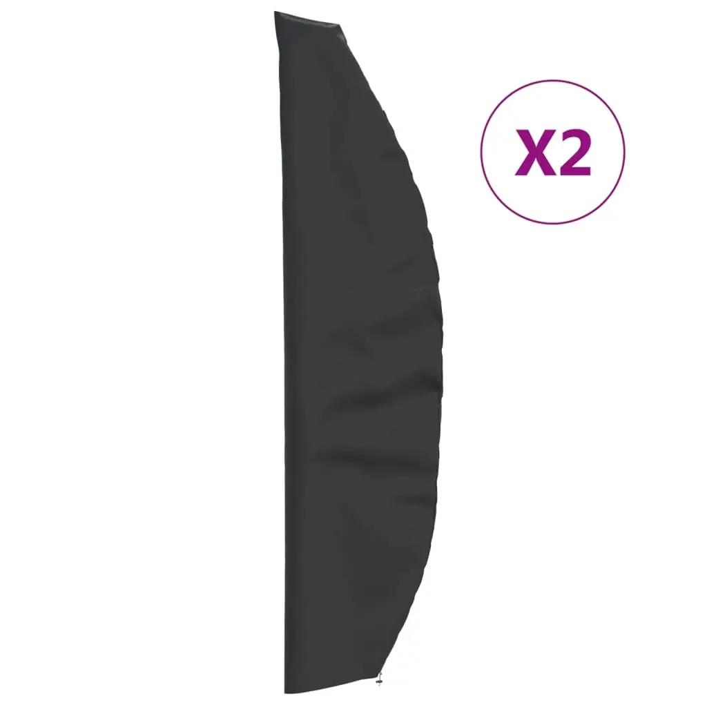 Lot de 2 Housses de parapluie de jardin – Housses de protection 280×30/81/45 cm 420D