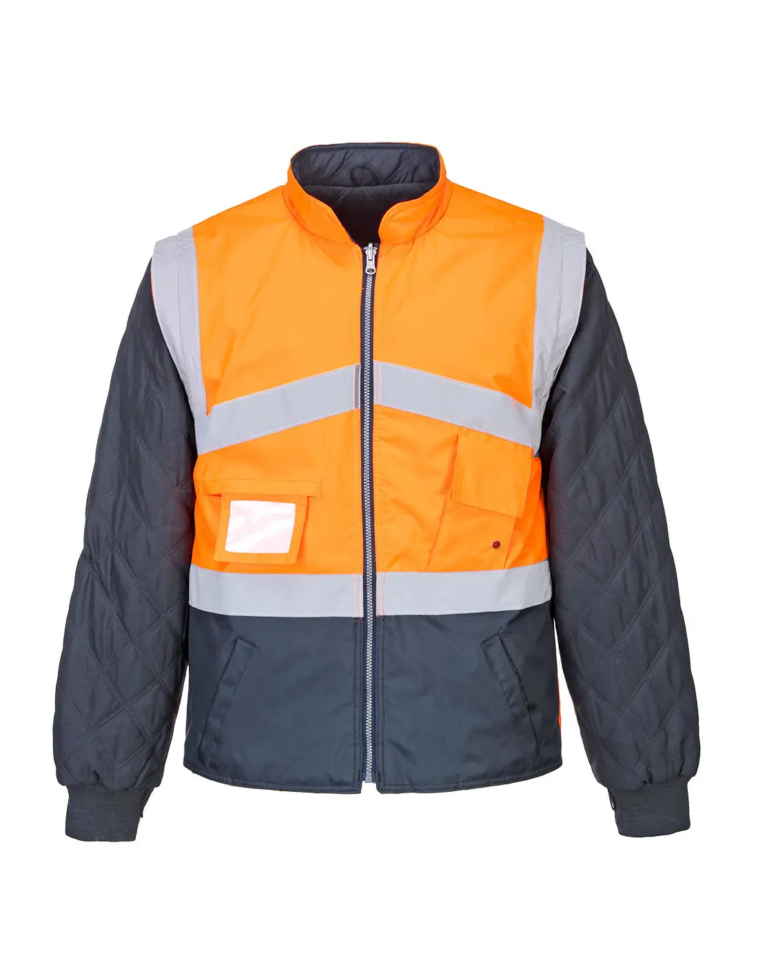 Gilet Hivis Bicolore Reversible Couleur : Orange/marine Taille L