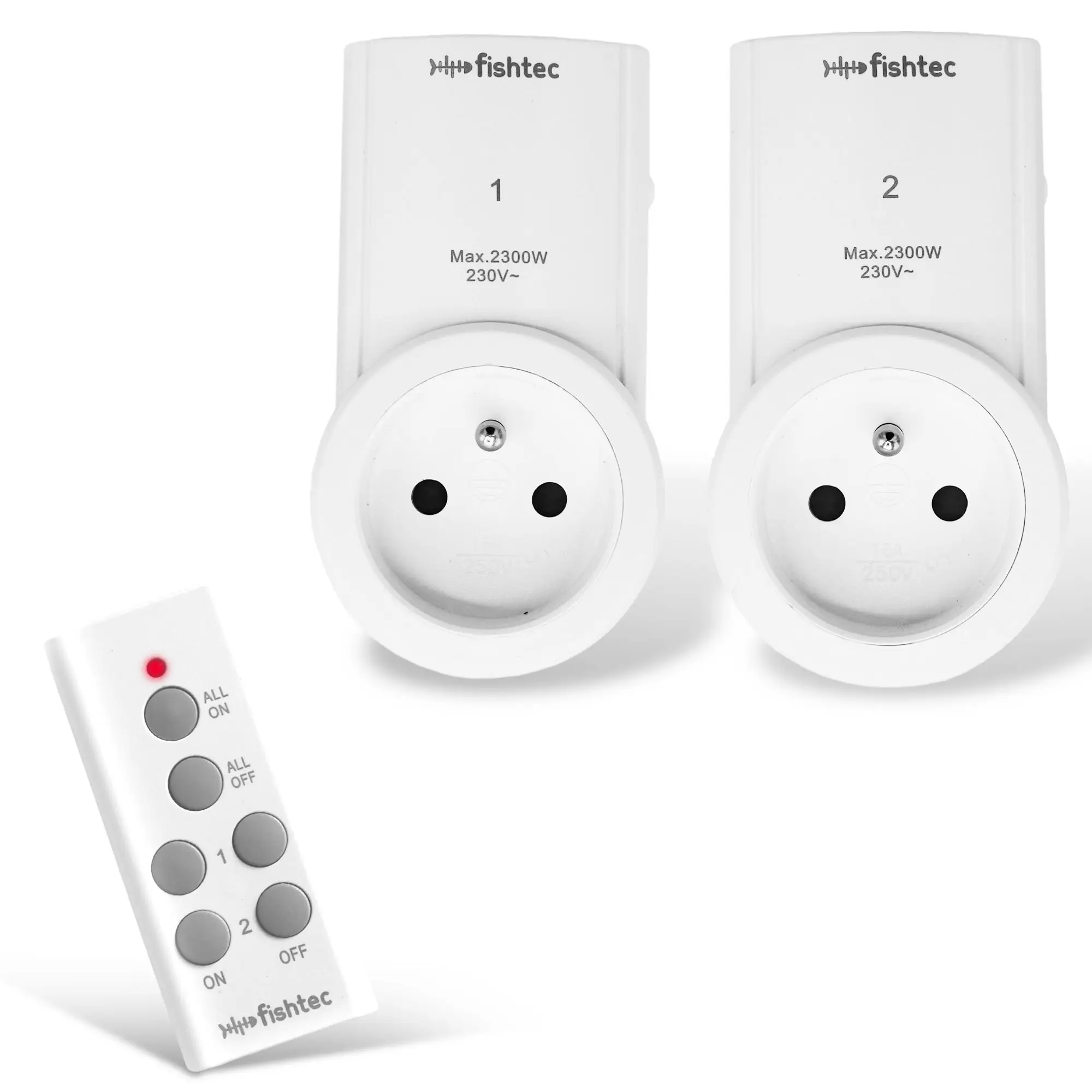 Lot De 2 Prises Télécommandées Contrôle À Distance 30 m Protection Enfant 2300 W 230 V 10 A 433.92 MHz