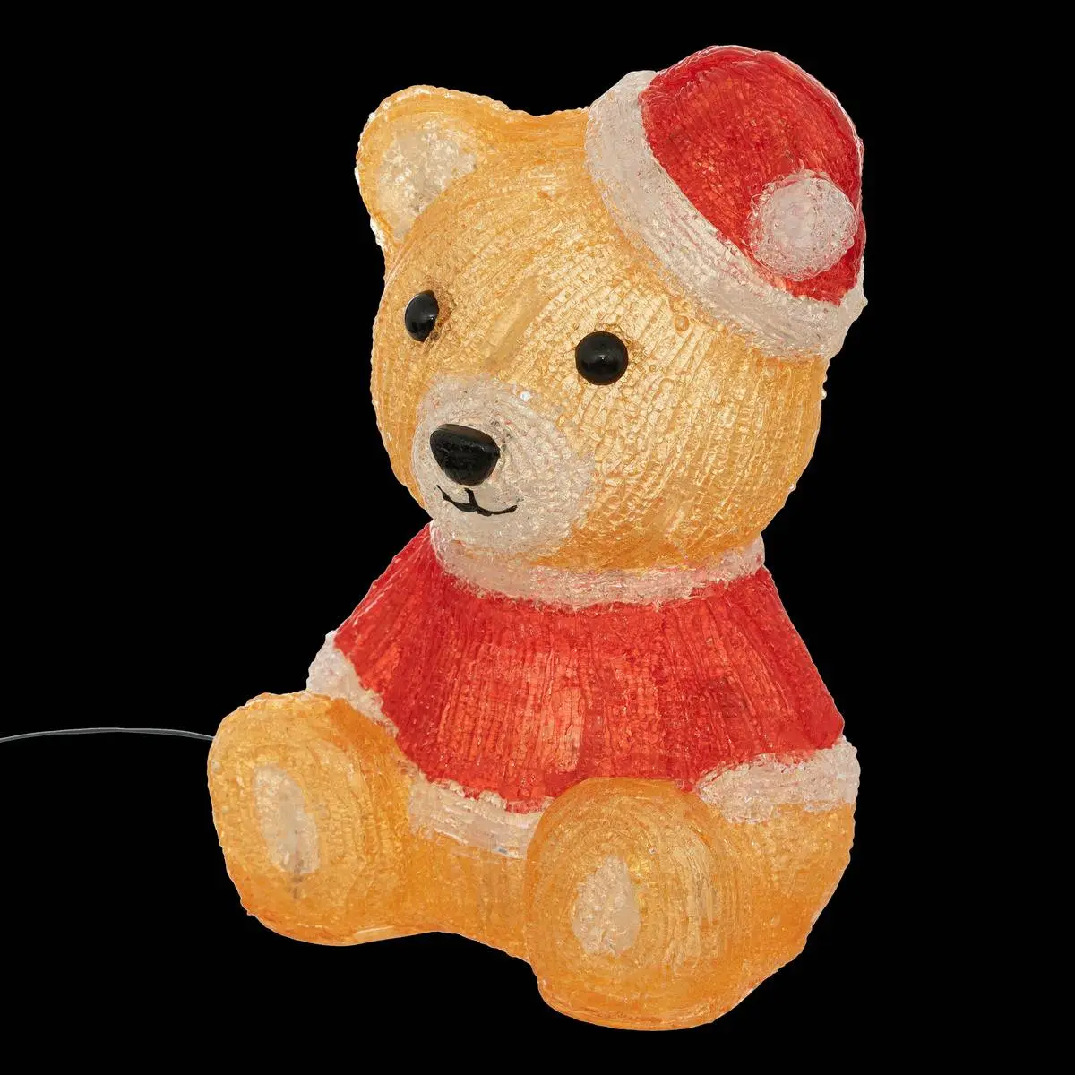 Forme acrylique ourson lumineux solaire 28 LED H.24cm FEERIC LIGHTS & CHRISTMAS