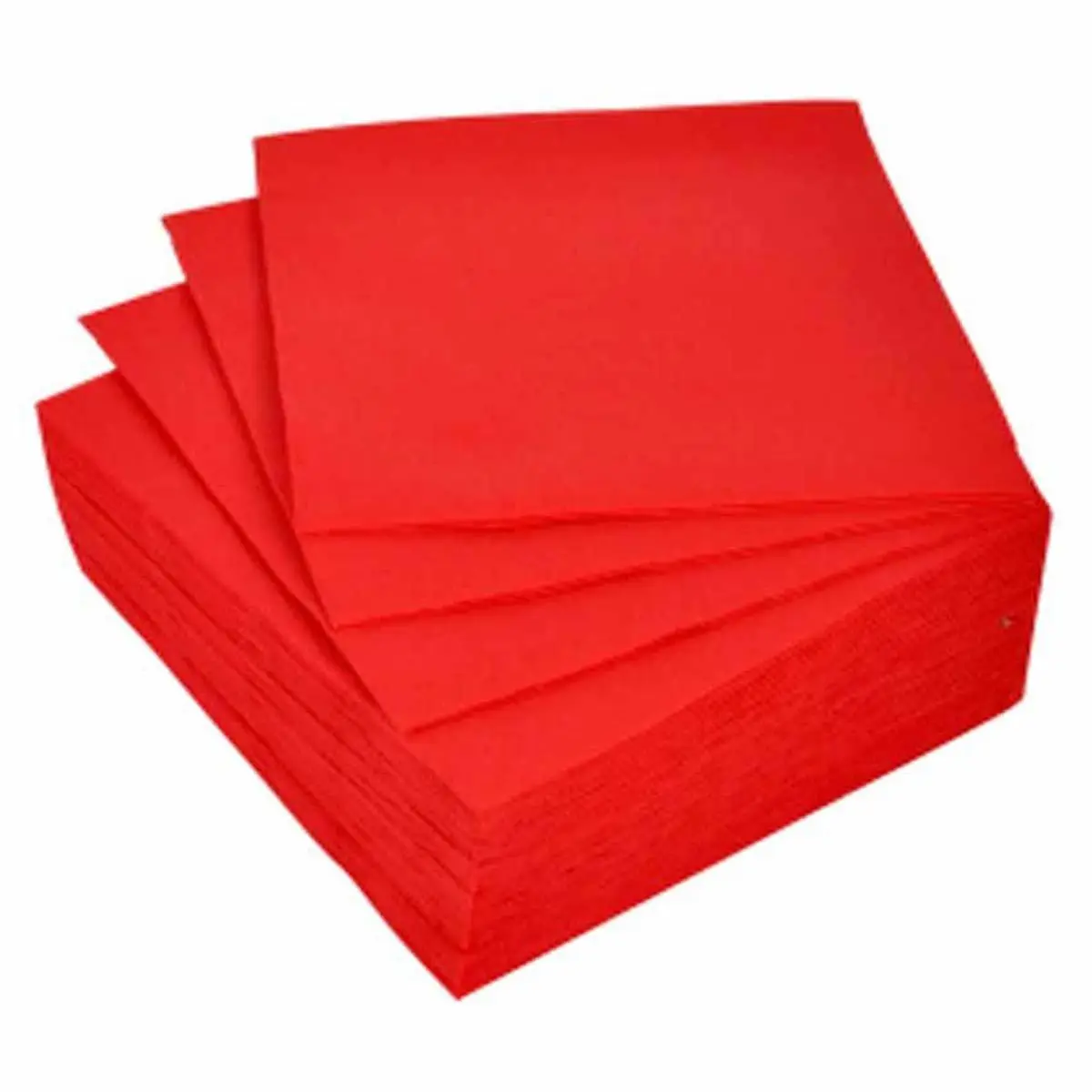 Lot de 40 Serviettes en Papier «Vitamine» 38x38cm Rouge