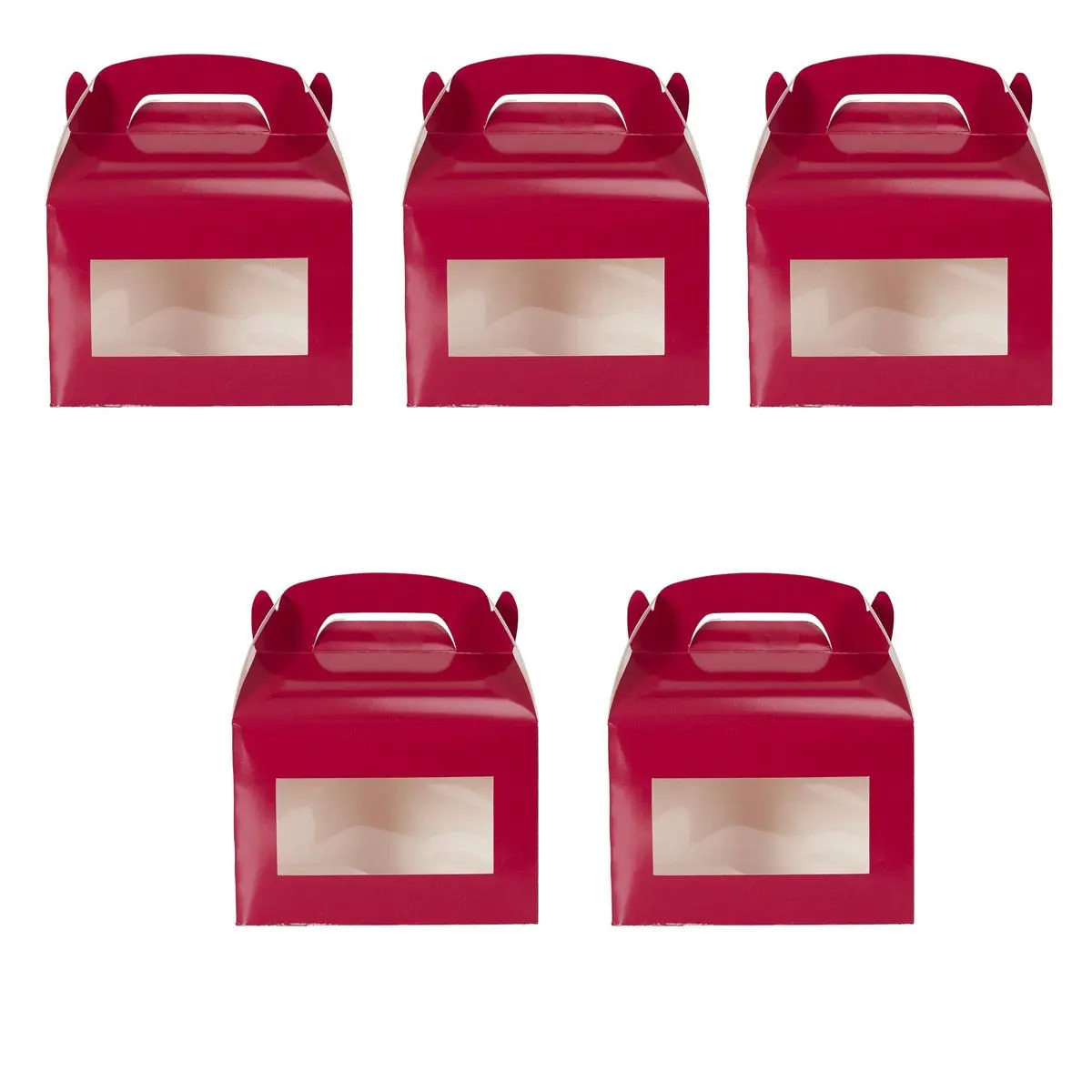 Lot de 5 Boîtes à Gâteaux «Pâtisserie» 20cm Rose