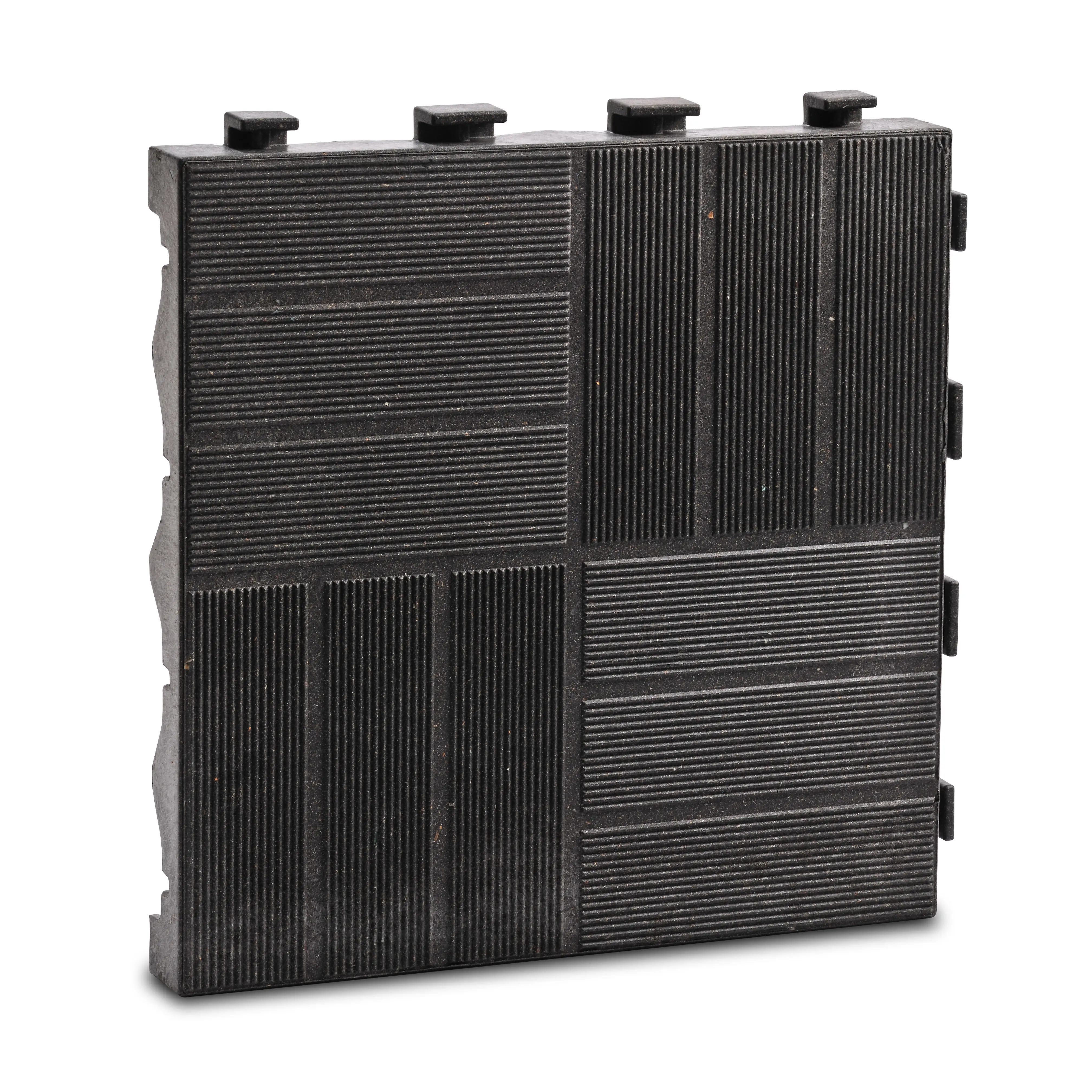 Lot de 38 (6,08 m²) dalles de terrasse en composite Latera 40 x 40 cm x Ep. 45 mm, gris anthracite
