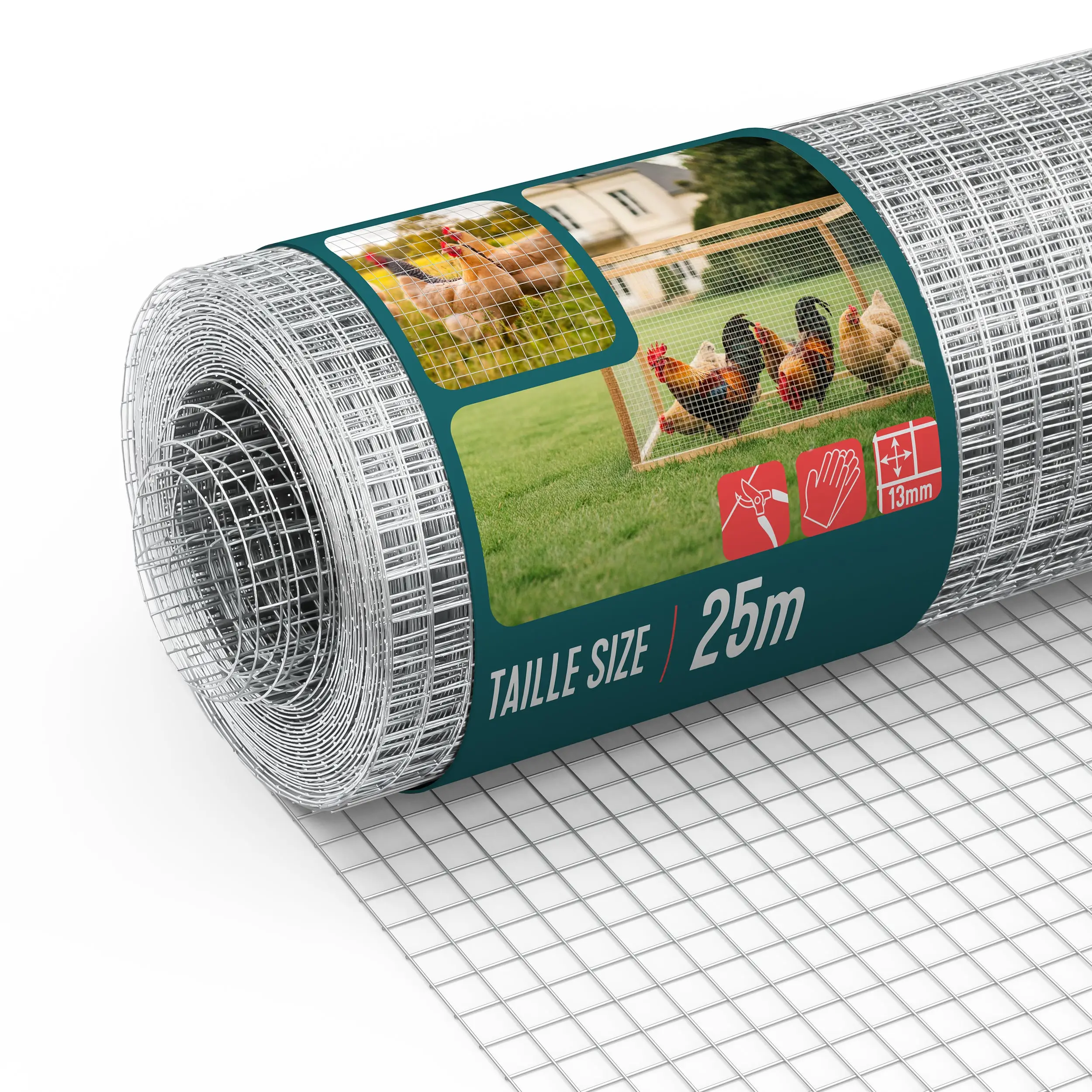 Grillage soudé galvanisé rouleau 0.5x25m