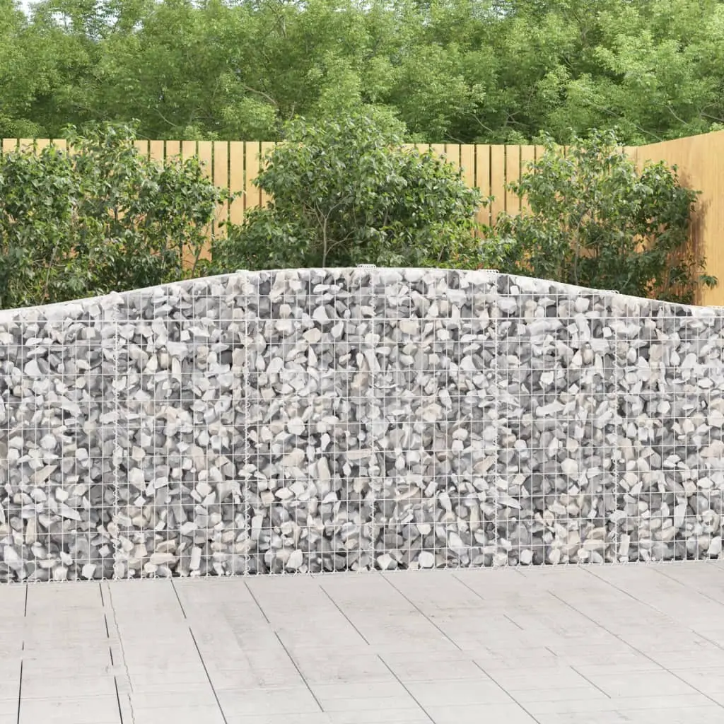 Lot de 2 Murs Gabion Très Hauts Fer Galvanisé pour Clôture Jardin 400x30x100/120 cm – ComfortXL Outdoor Living