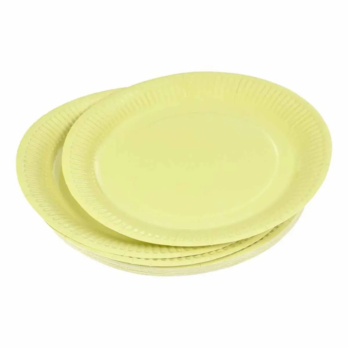 Lot de 20 Assiettes en Carton «Vitamine» 18cm Tilleul
