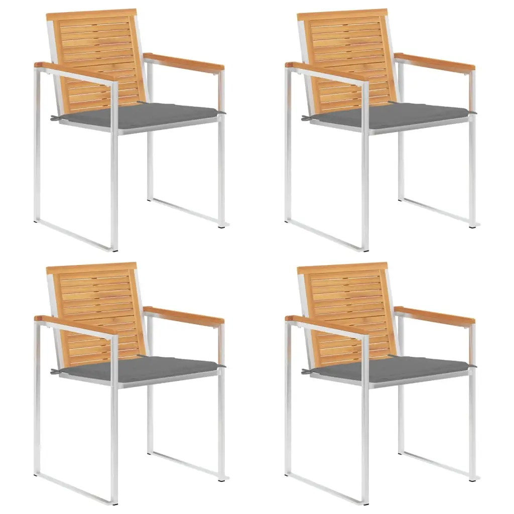 Lot de 4 Chaise bois composite Alessandro-Giovanni Gris 60 X 56 X 85 cm – P87209G