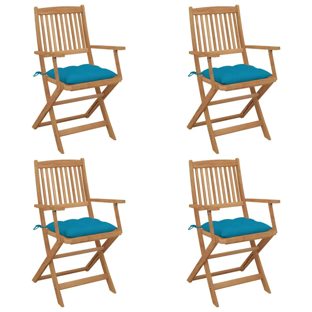 Lot de 4 Chaise bois composite Greencastle Bleu 54 X 57 X 91 cm – P87209B