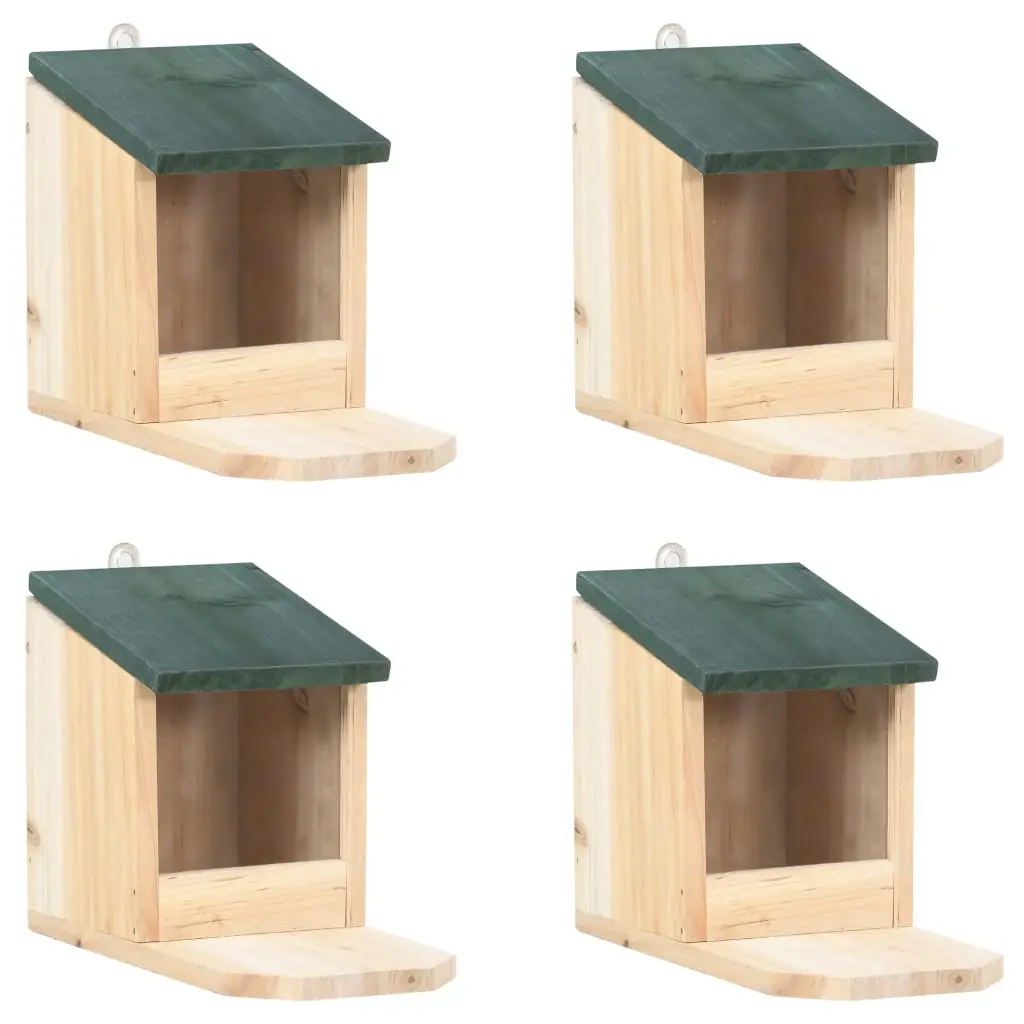 Lot de 4 Mangeoires pour Écureuils en Bois de Sapin Station d’Alimentation – ComfortXL Pet Living