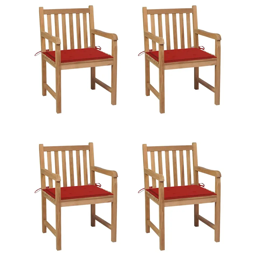 Lot de 4 Chaise bois composite Breckenridge rouge 58 X 60 X 90 cm – P87209R