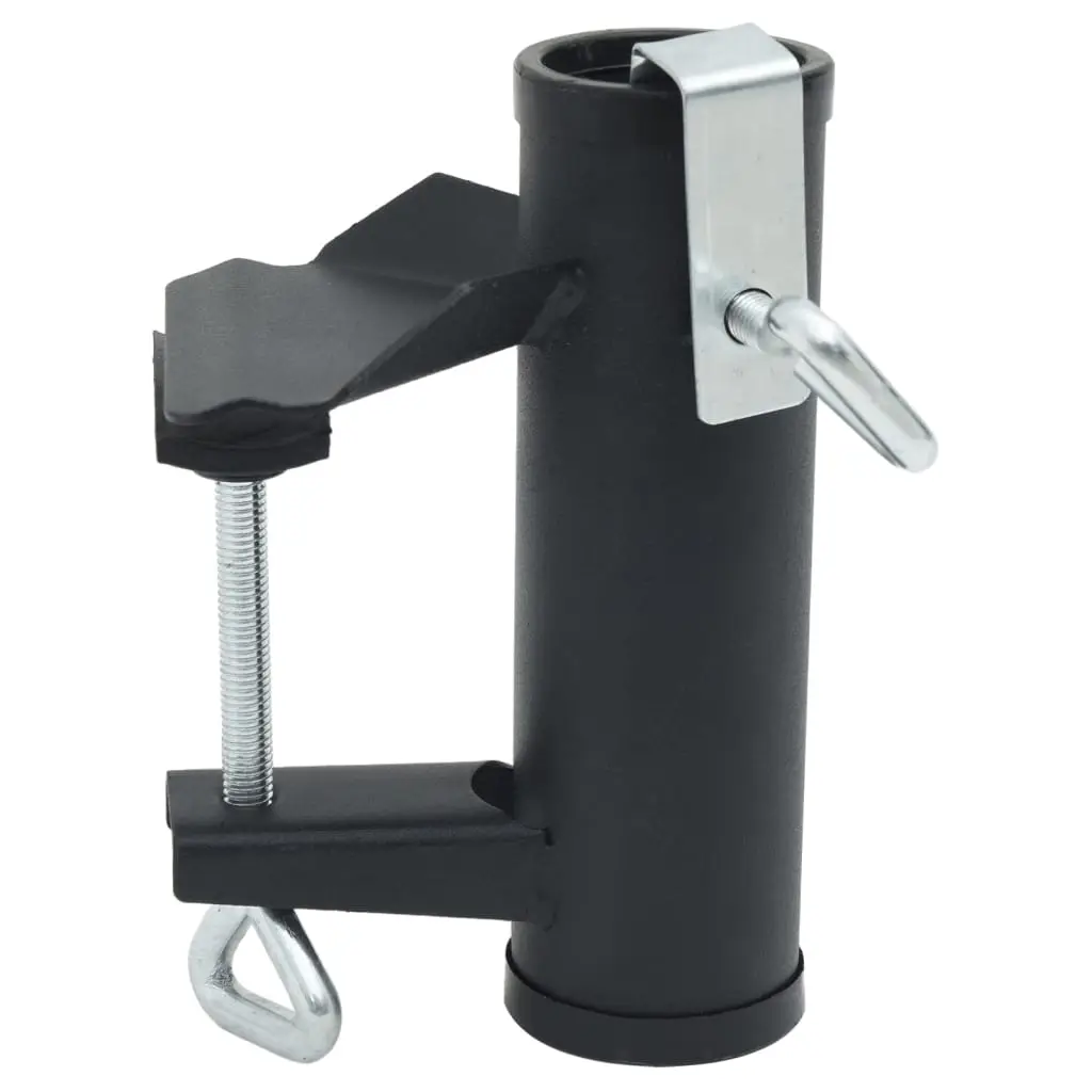 Lot de 2 Pinces à parasol pour balcon – accessoire parasol 25-38 mm acier – MEUBLE PRO